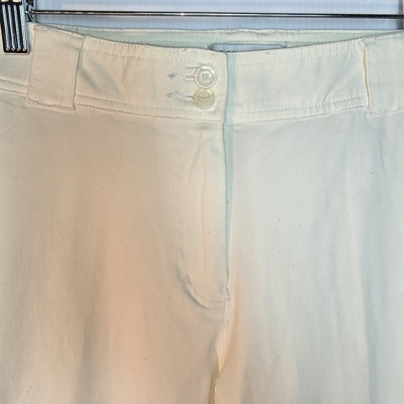 NWT Coldwater Creek White Capri Pants Cotton/Spandex Back Pockets Size 12 - Picture 5 of 13